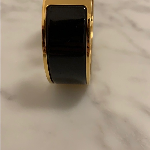 Hermès Clic Clac Wide Black and Gold Bangle PM - Picture 6 of 7